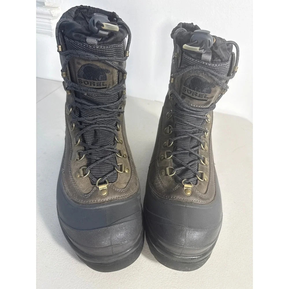 Sorel Conquest Waterproof Winter Boot Brown Leather Insulated Men Snow Boot 10.5